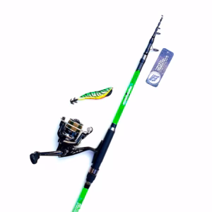 Caña Fishing Ferrari Treasure 1.95m 60-100g + Carrete 0.27 | Spinning, Eging y Bolentino