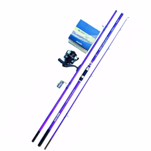 Equipo Surfcasting Zun Zun Nexaca 4,20m + Blackpool Target 8000 – Caña Tubular Carbono con Anillas Fuji y Carrete Freno 10kg