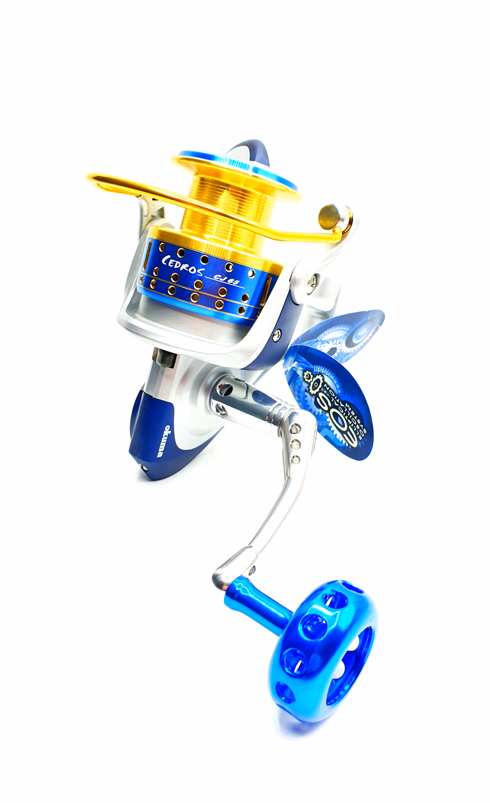 Okuma Cedros CJ 65 – Carrete Aluminio EOS 5 Rodamientos Inoxidable Freno 30kg para Spinning Atún, Jigging y Cebo Vivo - Imagen 4