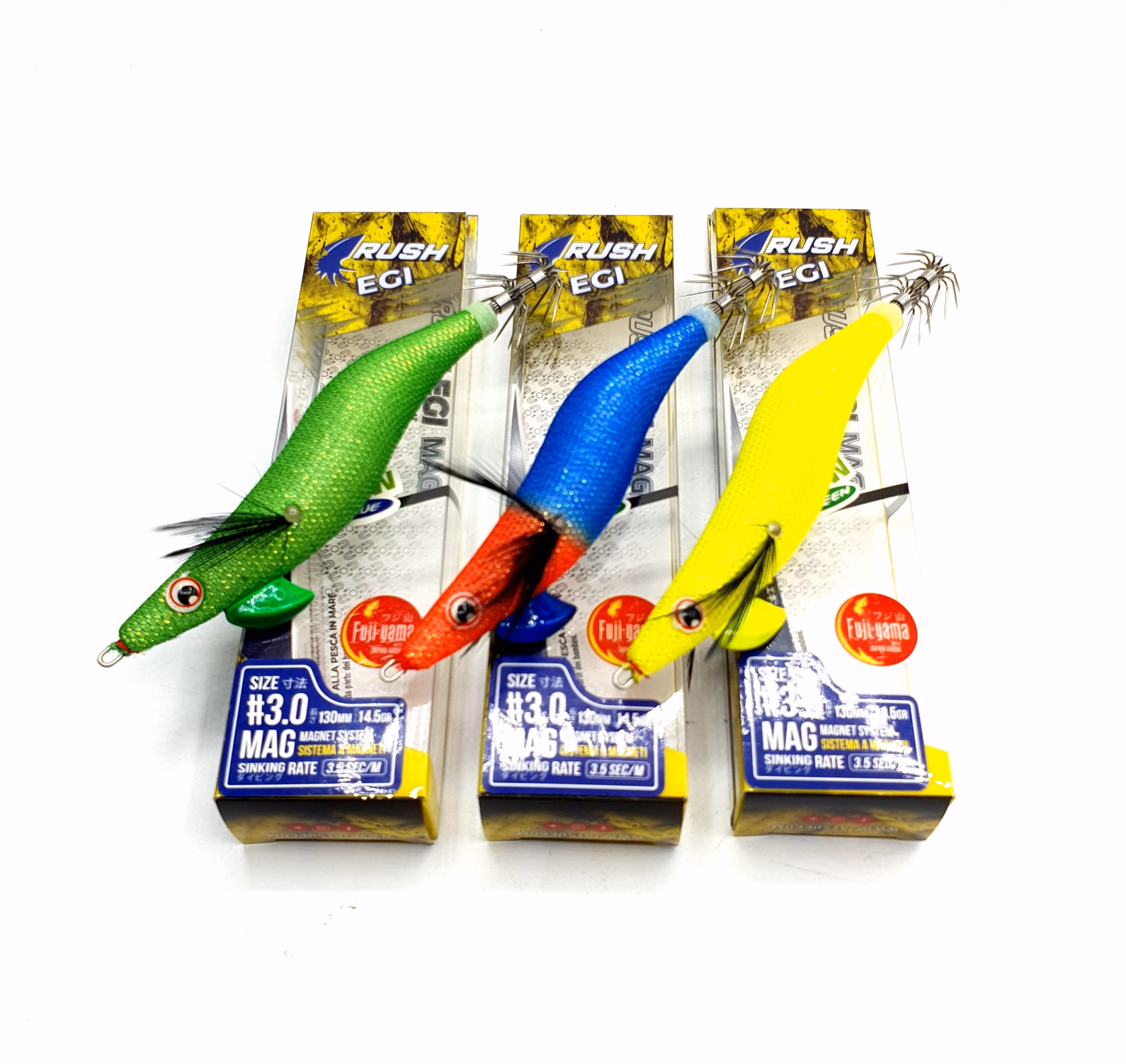 Jatsui Rush EGI MAG #3.0 130mm 14.5g – Señuelo Egi Magnético para Calamar y Sepia | Largo Alcance 3.5s/m