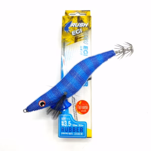 Señuelo Egi Rush Rubber 3.5 para Calamar y Sepia 130 mm 20.5 g – Hundimiento 3.0 seg/m – Artificial Profesional para Pesca Eging