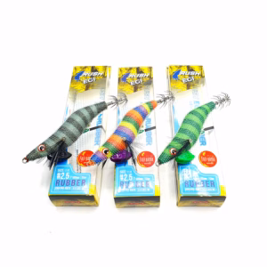 Jatsui Egi Rush Rubber 2.5 – Señuelo Profesional con Piel de Goma Reforzada y Poteras Fuji Yama para Pesca de Calamares, Xipirones, Sepias y Pulpos