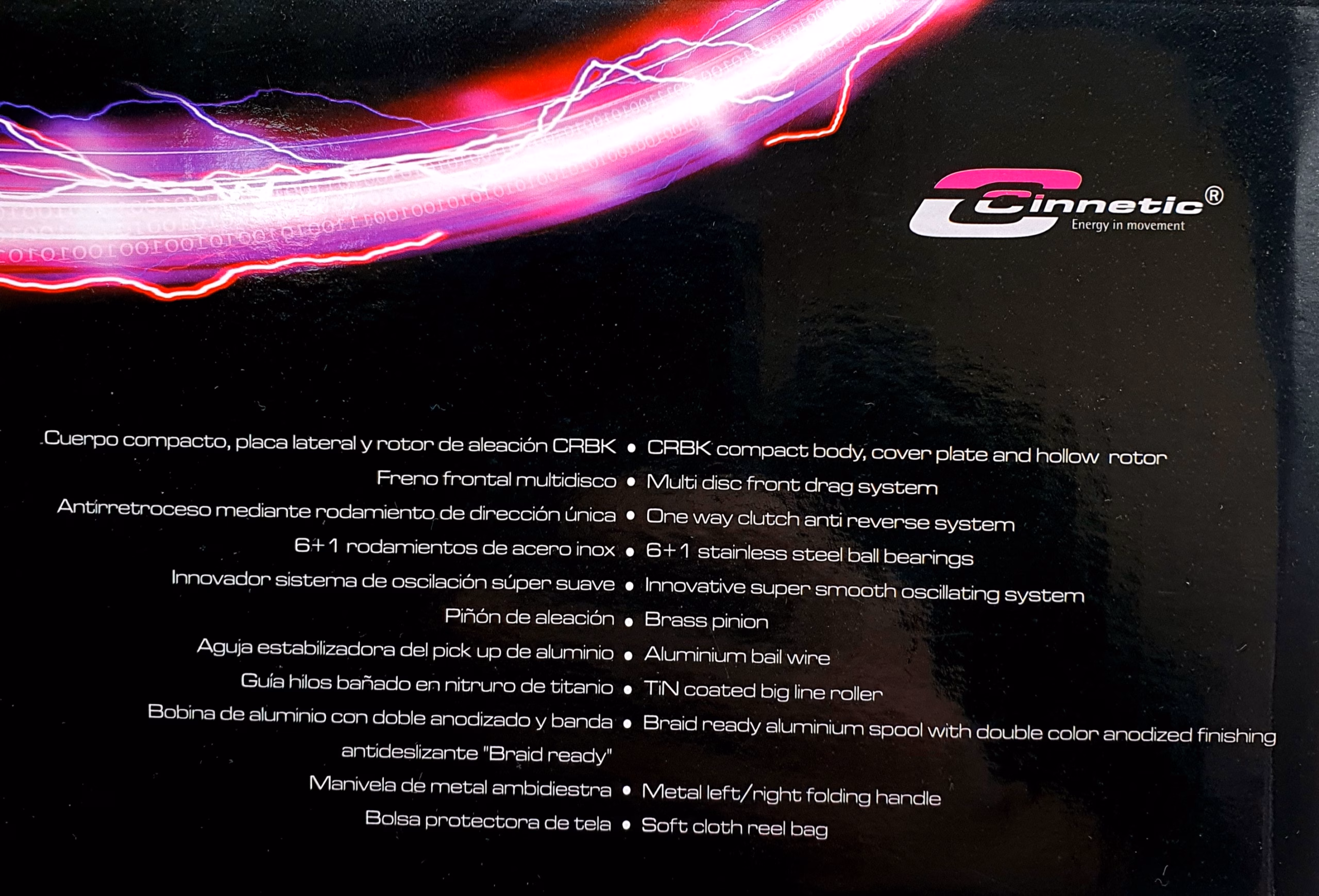 Carrete Cinnetic Crafty Black III 6000 – 12kg Freno para Spinning Pesado, Jigging y Siluro - Imagen 5