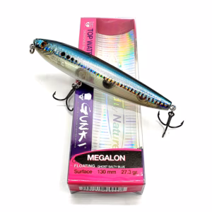 Gunki Megalon 130F Paseante de Superficie 130 mm 27,3 g – Walking the Dog con Doble Sonajero