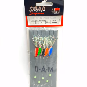 Sabiki D.A.M Sumo Supreme Coloured Minnow Rig 1/0 – Aparejo Jurelera con Perlas Glow para Pesca de Jurel, Caballa y Peces Pasto
