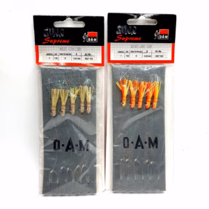 Sabiki D.A.M Sumo Supreme Mini Jig Rig 6 Anzuelos Nº8 – Aparejo para Jurel, Caballa y Pesca de Peces Pasto