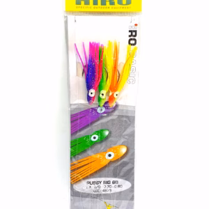 Jurelera Sabiki Hiro Pussy Rig 60 con Pulpitos Plomados – Metralleta para Pesca de Jureles, Caballas y Sardinas (Línea 0.70)