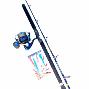 Equipo Completo Jigging | Caña Grauvell+ Carrete Kalikunnan+ Trenzado + Vinilos Fishus